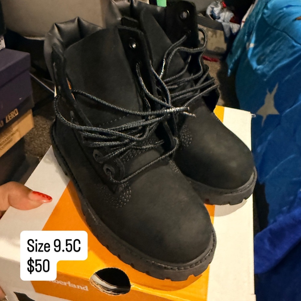 Timberland Black Lace-Up Boots